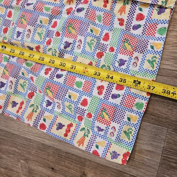 Vtg Ashley Taylor Fruit Print Nightgown Womens M Button Up Pockets Cottage Retro - Picture 8 of 8